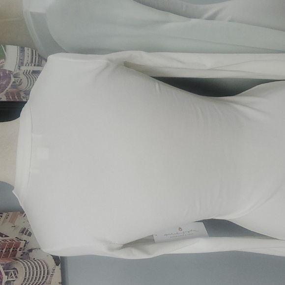 NWT SPIRITUAL GANGSTER WHITE RIBBED LOVE IS THE ANSWER BODYCON LONG SLEEVES XL&S - Picture 7 of 15